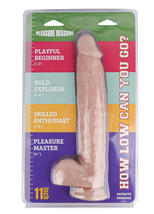 Pleasure Measure Pvc Dildo - Vanilla - 11in