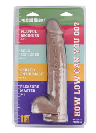 Pleasure Measure Silicone Dildo - Vanilla - 11in