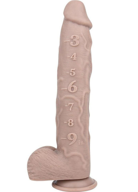 Pleasure Measure Silicone Dildo - Vanilla - 11in