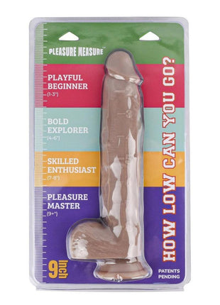 Pleasure Measure Silicone Dildo - Vanilla - 9in