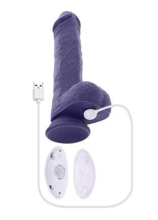 Pleasure Rider Rechargeable Silicone Thrusting Vibrating Dildo