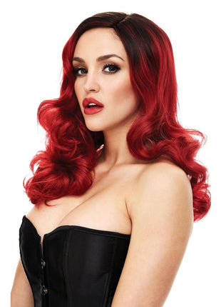 Pleasure Wigs Collection Candice Wig - Black/Red