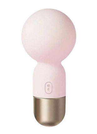 Pokewan Pocket Mini Vibrating Silicone Rechargeable Wand Massager - Pink/Rose Gold