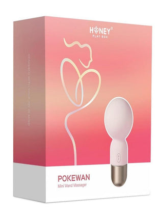 Pokewan Pocket Mini Vibrating Silicone Rechargeable Wand Massager - Pink/Rose Gold