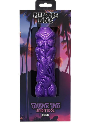 Polynesian Pleasure Idols Uhane Ino Spirit Idol Rechargeable Silicone Vibrating Dildo with Remote - Purple