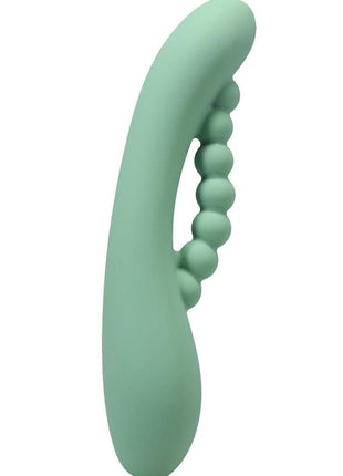 Polynesian Pleasures Into The C Kakui Me Rechargeable Silicone Vibrator with Clitoral Stimulator - Green