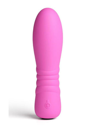 Pretty In Pink Blush Compact Rechargeable Silicone Light Up Vibrator - Pink