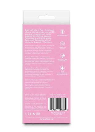 Pretty In Pink Blush Compact Rechargeable Silicone Light Up Vibrator