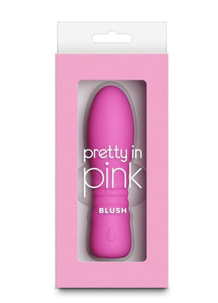 Pretty In Pink Blush Compact Rechargeable Silicone Light Up Vibrator - Pink
