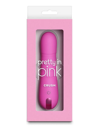 Pretty In Pink Crush Rechargeable Silicone Compact Thrusting Vibrator - Pink