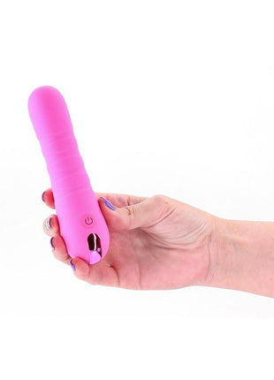 Pretty In Pink Crush Rechargeable Silicone Compact Thrusting Vibrator