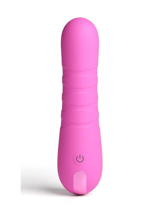 Pretty In Pink Crush Rechargeable Silicone Compact Thrusting Vibrator - Pink