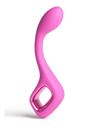Pretty In Pink Lace Rechargeable Silicone G-Spot Vibrator - Pink