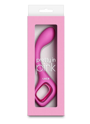 Pretty In Pink Lace Rechargeable Silicone G-Spot Vibrator - Pink