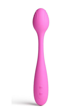 Pretty In Pink Rose Rechargeable Silicone Poseable Vibrator - Pink