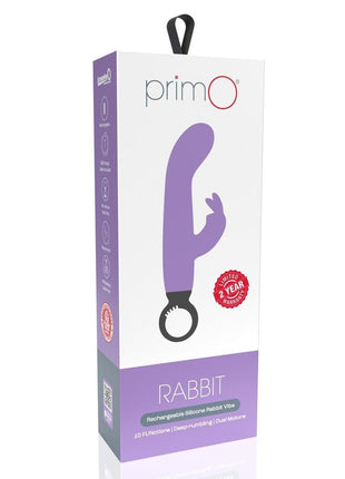 Primo Rabbit Rechargeable Silicone Vibrator - Lavender/Purple