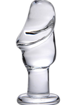 Prisms Asvini Glass Penis Anal Plug - Clear