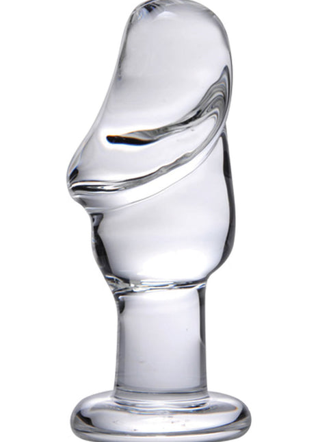 Prisms Asvini Glass Penis Anal Plug - Clear
