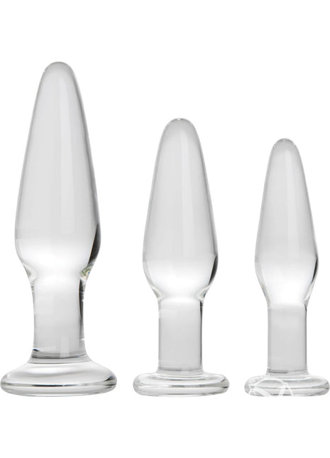 Prisms Dosha 3 Piece Glass Plug Kit - Clear