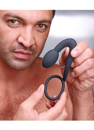 Prostatic Play Explorer Silicone Cock Ring and Prostate Plug