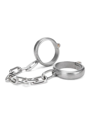 Prowler Red Heavy Duty Metal Handcuffs - Stainless - Silver/Steel