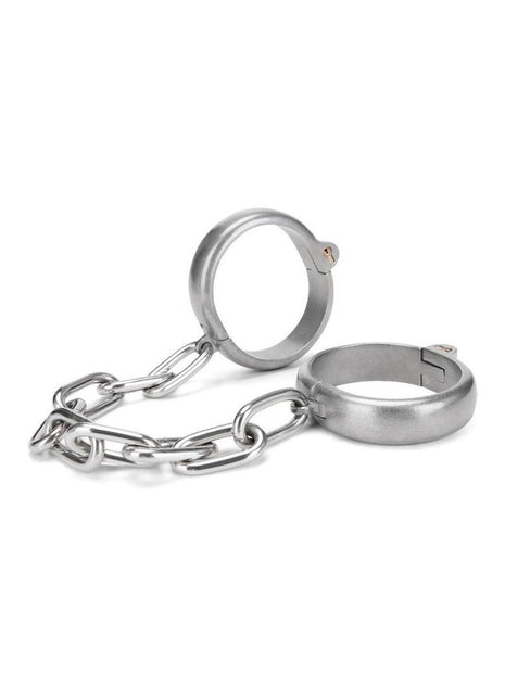 Prowler Red Heavy Duty Metal Handcuffs - Stainless - Silver/Steel