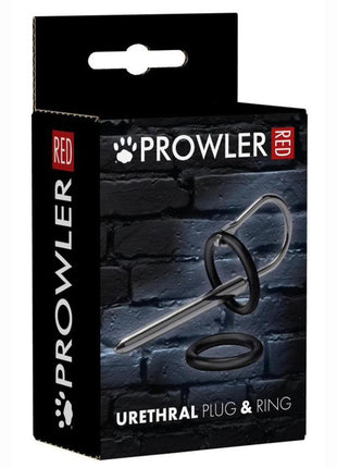 Prowler Red Stainless Steel Urethral Plug and Ring