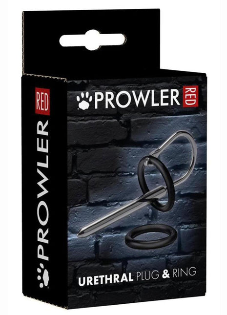Prowler Red Stainless Steel Urethral Plug and Ring