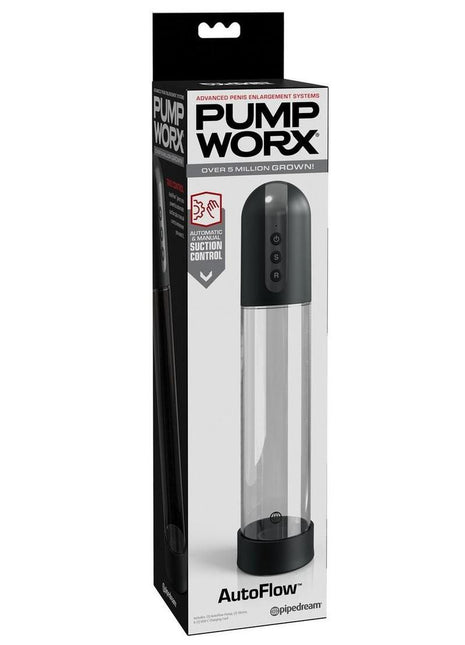 Pump Worx Auto Flow Rechargeable Dual Control Suction Pump System - Black/Clear