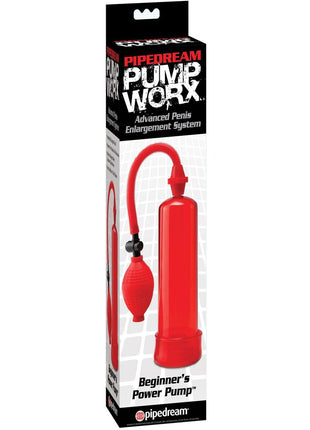 Pump Worx Beginner's Power Pump Advanced Penis Enlargement System - Red