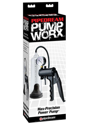Pump Worx Max Precision Power Penis Pump - Black/Clear