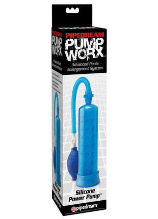 Pump Worx Silicone Power Pump Advanced Penis Enlargement System - Blue