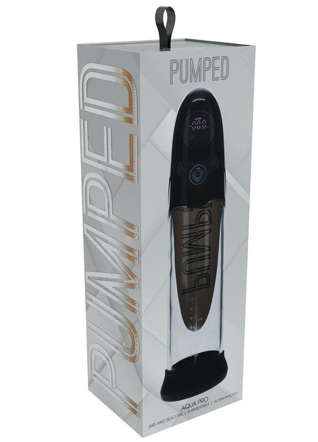 Pumped Aqua Pro Submersible Automatic Rechargeable Silicone Ai Tech Enhanced Penis Pump - Black