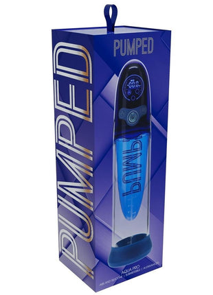 Pumped Aqua Pro Submersible Automatic Rechargeable Silicone Ai Tech Enhanced Penis Pump - Blue