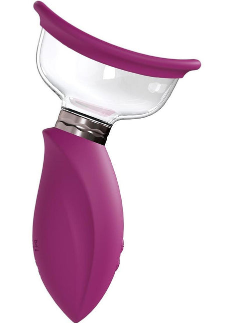 Pumped Arousing Automatic 5 Speed Silicone Rechargeable Vulva Clitoral Nipple and Breast Pump - Pink