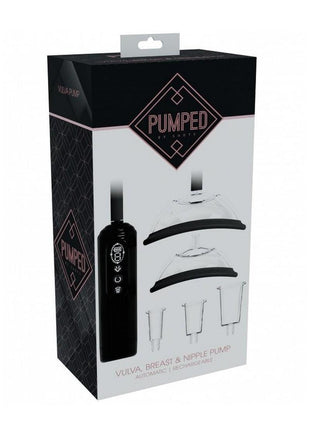 Pumped Automatic Rechargeable Vagina, Breast and Nipple Pump - Black