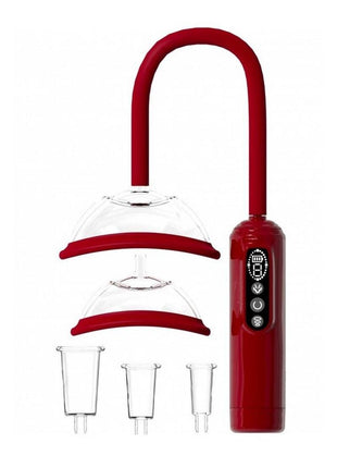 Pumped Automatic Rechargeable Vagina, Breast and Nipple Pump - Red