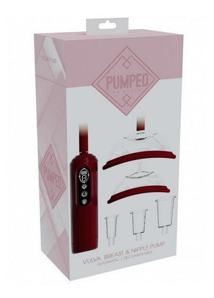 Pumped Automatic Rechargeable Vagina, Breast and Nipple Pump - Red