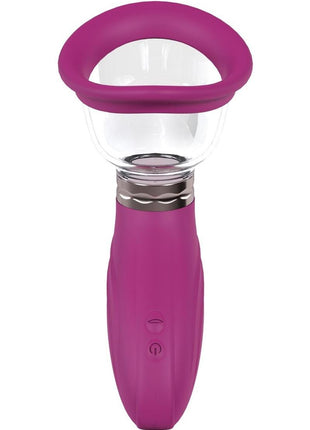 Pumped Delightful Automatic 5 Speed Silicone Rechargeable Vulva Clitoral Nipple and Breast Pump - Pink