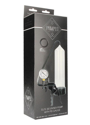 Pumped Elite Beginners Pump with Psi Gage - Clear