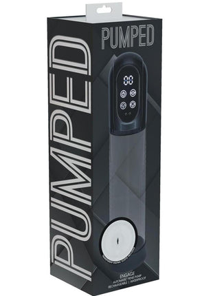 Pumped Engage 6 Function Automatic Rechargeable Penis Pump - Grey/Gun Metal