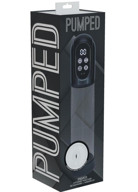 Pumped Engage 6 Function Automatic Rechargeable Penis Pump - Grey/Gun Metal
