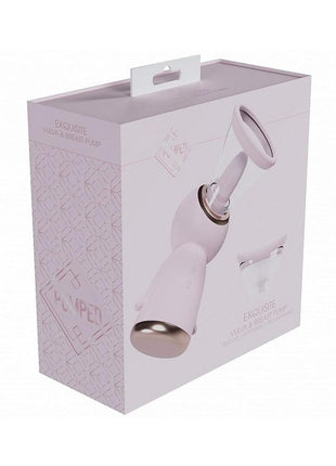 Pumped Exquisite Automatic 13 Speed Silicone Rechargeable Vulva and Breast Pump - Pink
