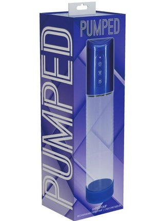 Pumped Hyperpump 3 Function Automatic Rechargeable Penis Pump - Metallic - Blue