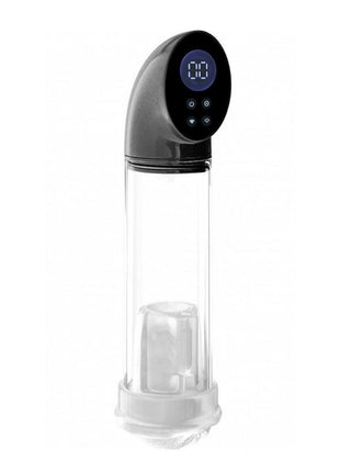 Pumped Hyperscope Automatic Rechargeable Dual Vibrating Male Pump with Vagina Sleeve - Grey/Gun Metal