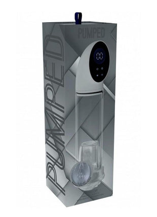 Pumped Hyperscope Automatic Rechargeable Dual Vibrating Male Pump with Vagina Sleeve - White