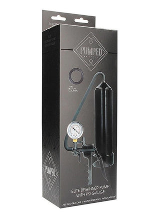 Pumped Lite Beginners Pump with Psi Gage - Black