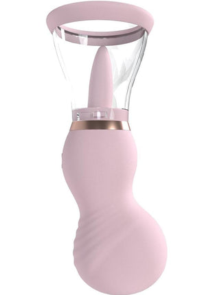Pumped Sensual Automatic 13 Speed Silicone Rechargeable Vulva and Breast Pump - Pink