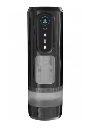 Pumped Sensurge Automatic Rechargeable Heating, Sucking, Thrusting, Vibrating Male Pump - Black