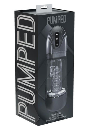 Pumped Sonicpull 10 Function Multimedia Enhanced Masturbator - Grey/Gun Metal